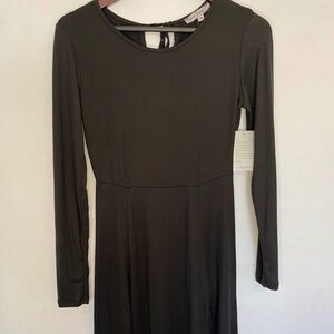 NWT Velvet Torch Long Sleeve Black Stretch Mini Minimalist Dress Medium NEW